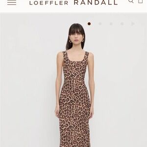 Loeffler Randall Kiera dress in leopard, size XS